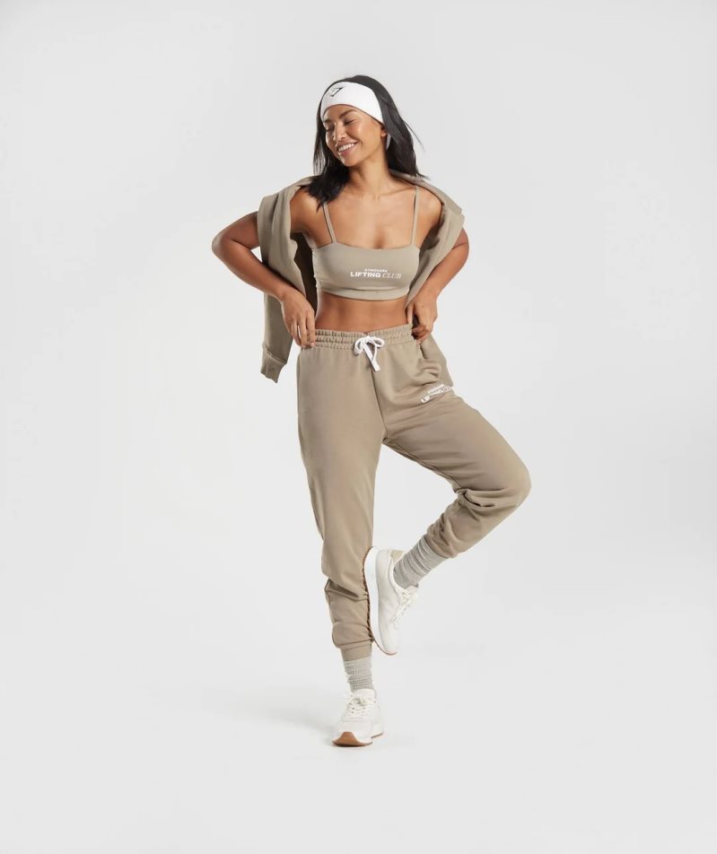 Women's Gymshark Social Club Jogger Khaki | NZ 0FWZHQ